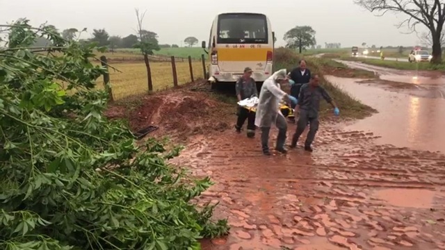 Ônibus escolar de Guarani d Oeste sofre acidente na Percy